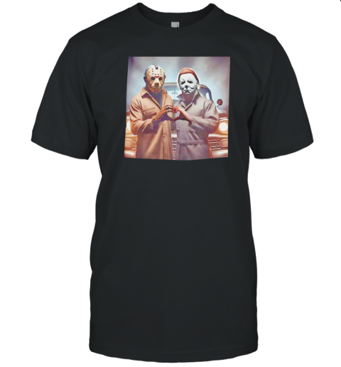 Jason Voorhees Michael Myers Love Hands Halloween T- Classic Men's T-shirt