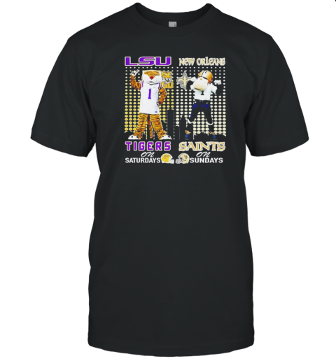 LSU Tigers On Saturdays Vs New Orleans Saints On Sundays T-Shirt