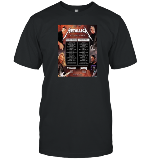 Metallica With Special Guests Pantera And Suicidal Tendencies For M72 World Tour In The Round 2025 Poster T- Classic Men's T-shirt