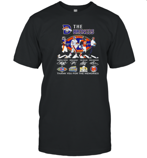 The Denver Broncos 1960 2025 Thank You For The Memories Signatures T- Classic Men's T-shirt