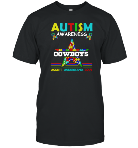 Autism awareness Dallas Cowboys accept understand love T-Shirt