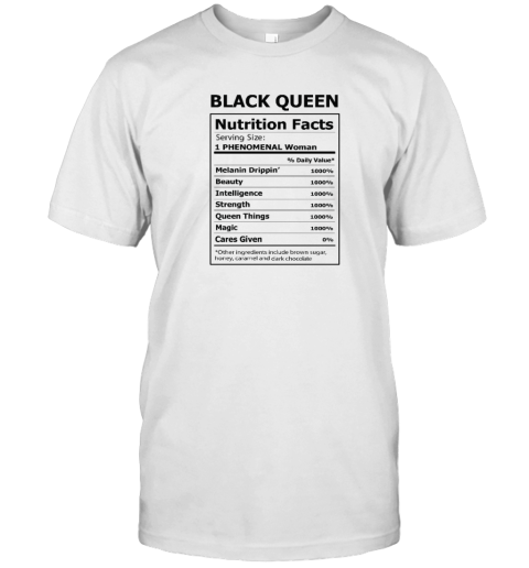 Black queen nutrition facts T-Shirt