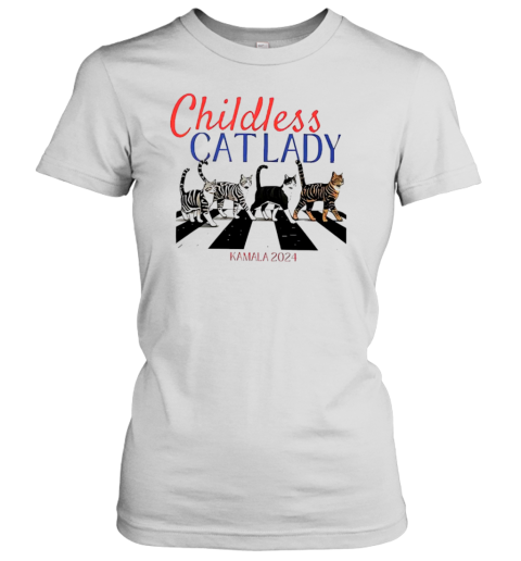 Childless Cat Lady Vote Kamala Abbey Road Cat Lovers T-Shirt