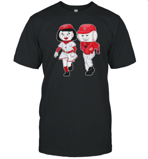 Cincinnati Reds Rosie Red Mascot Couple T-Shirt