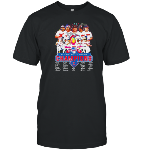 Cleveland Guardians 2024 AL Central Division Champions Signatures T- Classic Men's T-shirt