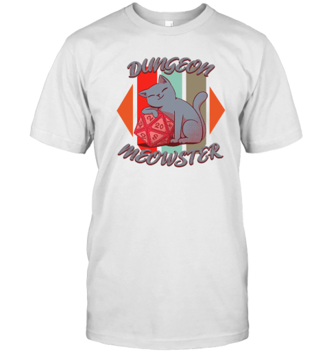 Dungeon Meowster board game dice cat T-Shirt