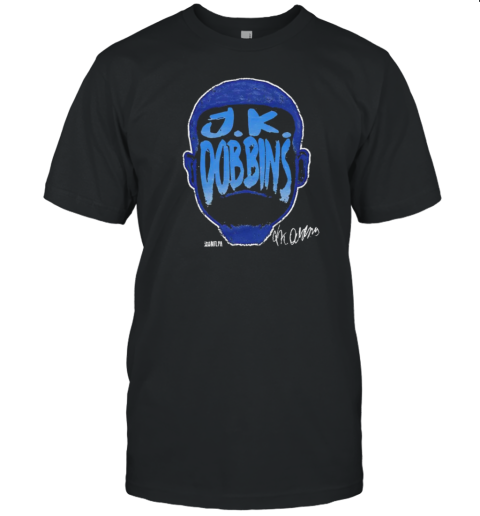 JK Dobbins Silhouette Los Angeles Chargers Signature T-Shirt