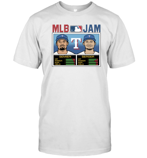 MLB Jam Texas Rangers Semien and Seager T-Shirt