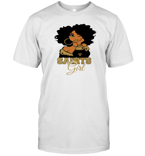 New Orleans Saints Football Black Girl T-Shirt