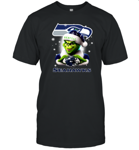 The Santa Grinch Love Seattle Seahawks Merry Christmas T-Shirt