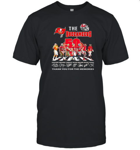 The Tampa Bay Buccaneers 50Th Anniversary Thank You Signatures T-Shirt