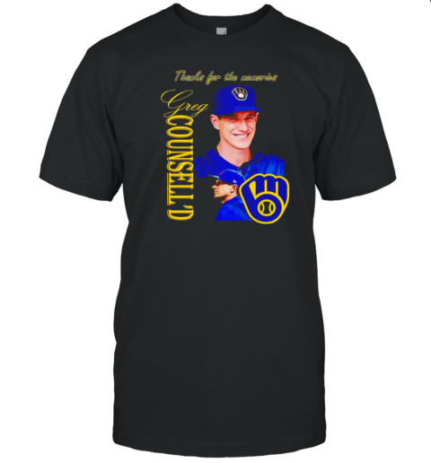 Greg Counsell Milwaukee Brewers Thanks For The Memories T-Shirt