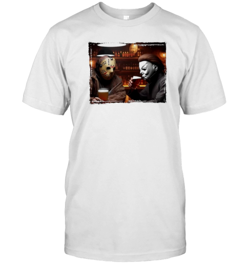 Jason And Michael Halloween Drink Beer Picture T- Classic Men's T-shirt