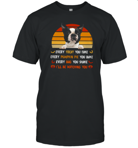 Pumpkin Pie  BLACK Boston Terrier Classic T- Classic Men's T-shirt