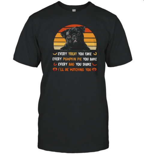 Pumpkin Pie  BLACK Pug Classic T-Shirt