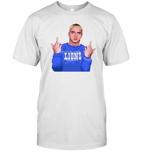 Shady Detroit Middle Finger Detroit Lion T-Shirt