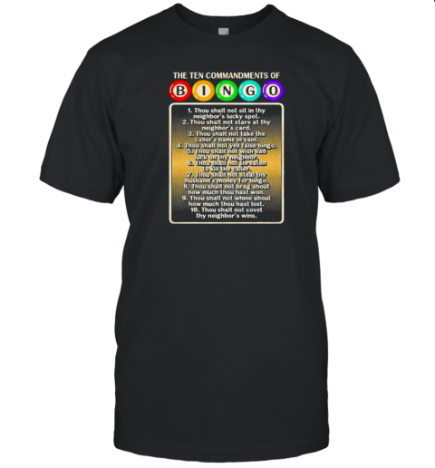 10 commandments of bingo bingo player T- Classic Men's T-shirt