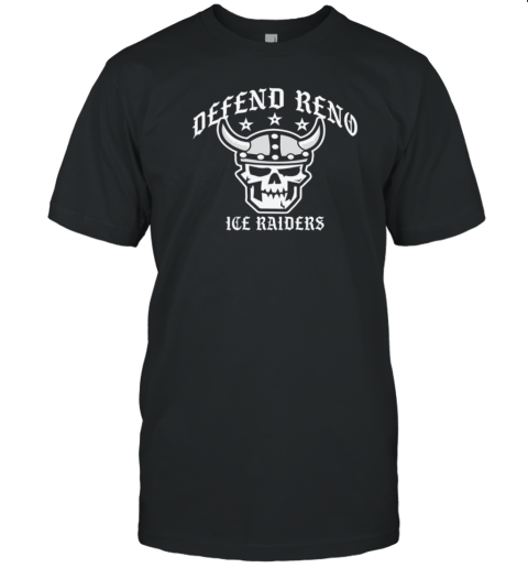 Defend Reno Ice Raiders Skull Viking T-Shirt