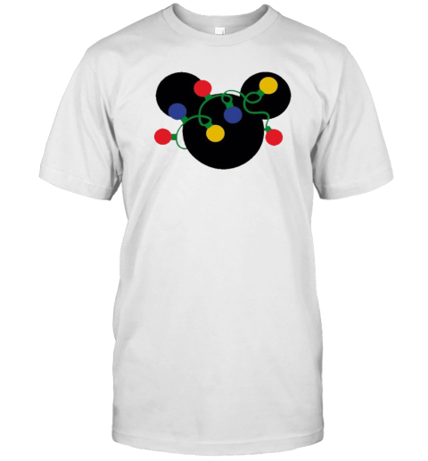 Disney Minnie Head Christmas Light T- Classic Men's T-shirt