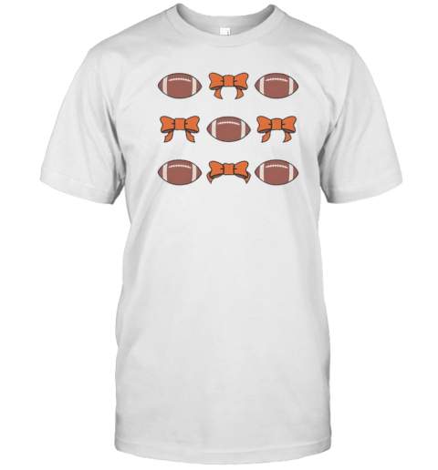 Footballs And Bows T-Shirt