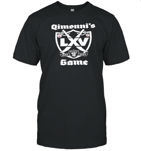 Las Vegas Raiders Qimonni'S Game LXV 1960 2024 T-Shirt