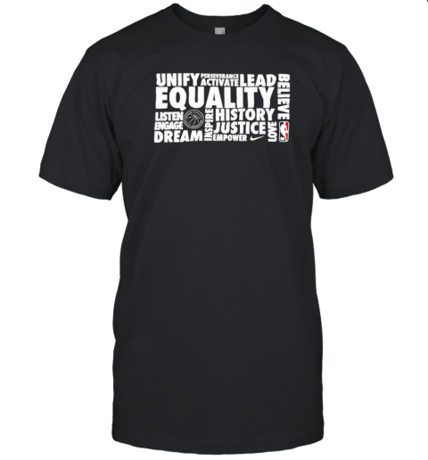 National Basketball Players Association blue equality T-Shirt