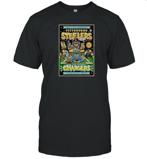 Pittsburgh Steelers Vs Los Angeles Chargers Sept 22 2024 Acrisure Stadium Poster T-Shirt