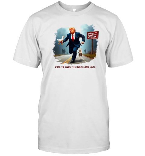 Vote To Save The Ducks And Cats Funny Trump 2024 Design T- Classic Men's T-shirt