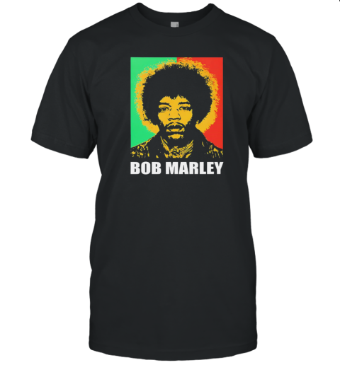 Jimi Hendrix Bob Marley parody T-Shirt