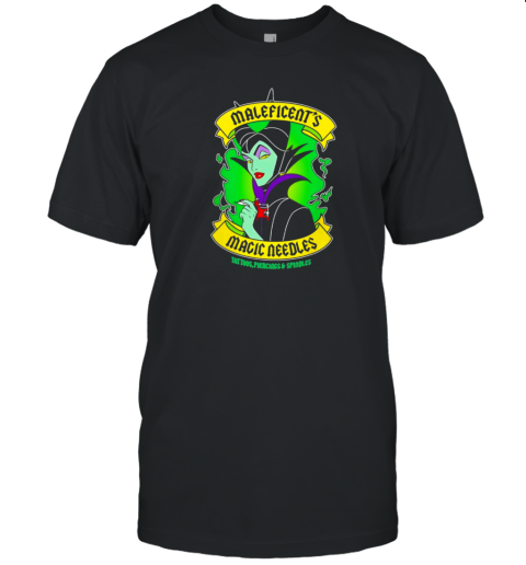 Tattoos Piercings And Spindles Maleficent'S Tattoo Studio T-Shirt