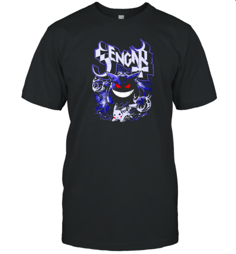 The Shadow Ghost Pokemon Anime Pikachu Halloween Design T-Shirt