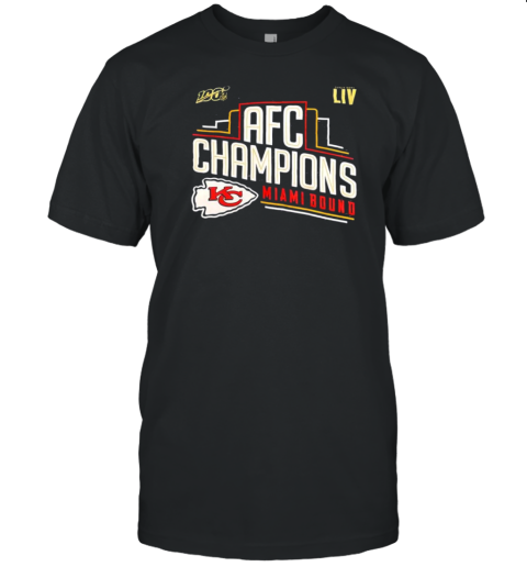 Travis Kelce Wearing AFC Champions Kansas City Chiefs Miami Bound T-Shirt