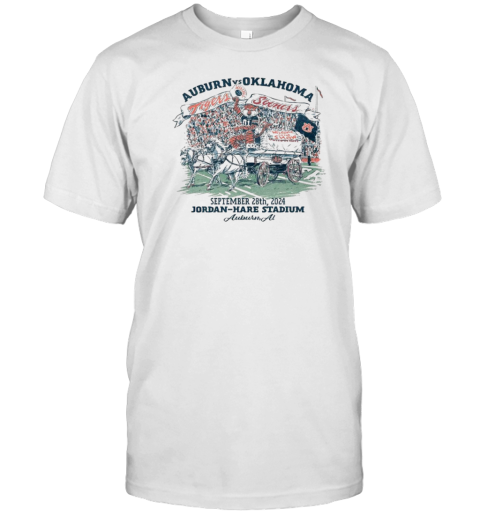 Auburn Tigers Vs Oklahoma Sooners September 28Th 2024 Jordan Hare Stadium T- Classic Men's T-shirt