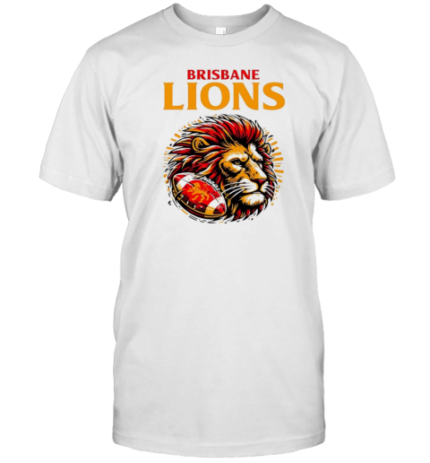 Brisbane Lions Football Design T-Shirt