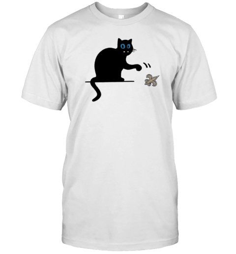 Carolina Panthers Black Cat Push New Orleans Saints Logo T- Classic Men's T-shirt