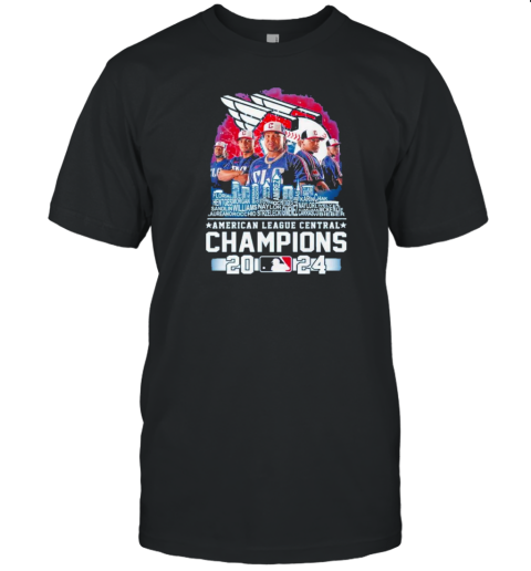 Cleveland Guardians American League Central Champions 2024 Player Name Skyline T- Classic Men's T-shirt