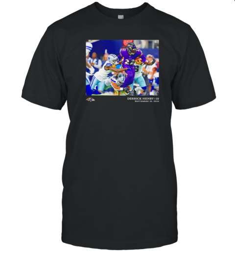 Derrick Henry Baltimore Ravens NFL flash features week 3 sep 22 2024 T-Shirt