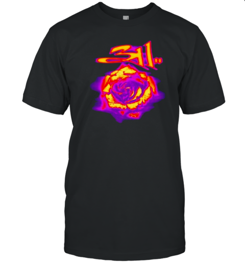 Design 311 Band Full Bloom Rose T- Classic Men's T-shirt