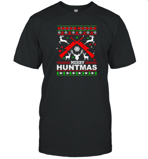 Hunting Merry Huntmas Christmas T- Classic Men's T-shirt