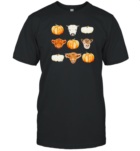 Katie Van Slyke Mini Cows And Pumpkin Animals T- Classic Men's T-shirt