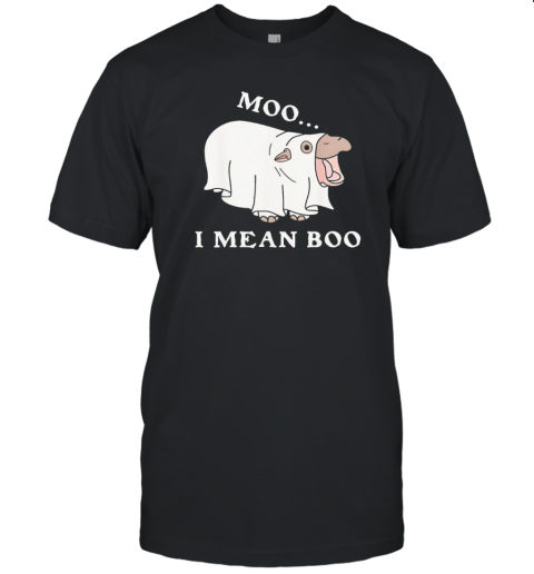 Moo Deng I Mean Boo Halloween Cute Baby Hippopotamus T-Shirt