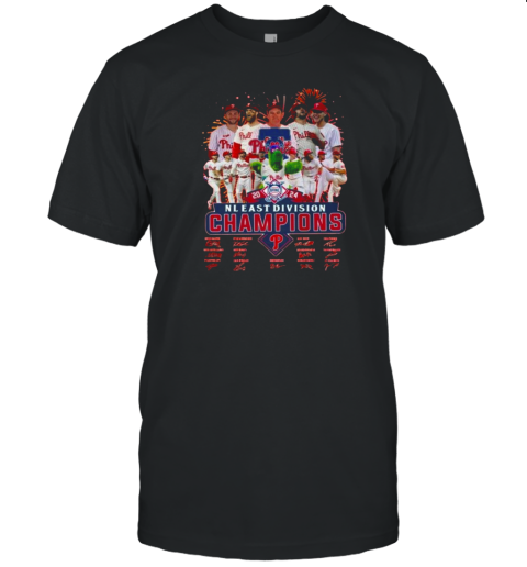 Original Postseason Philadelphia Phillies 2024 NL East Division Champions Signatures T-Shirt