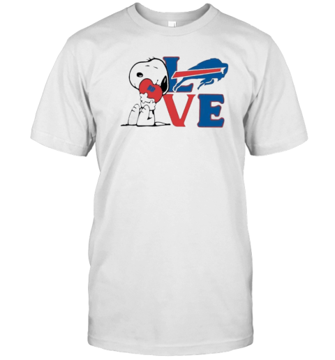 Peanuts Snoopy Love Buffalo Bills T- Classic Men's T-shirt