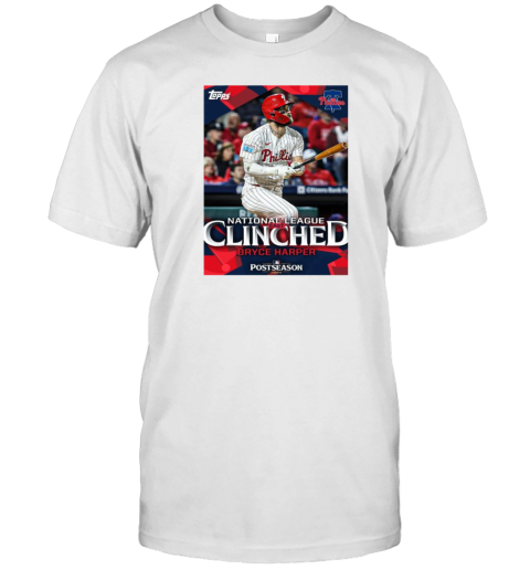 Philadelphia Phillies Bryce Harper National League East Clinched Postseason 2024 Poster T- Classic Men's T-shirt