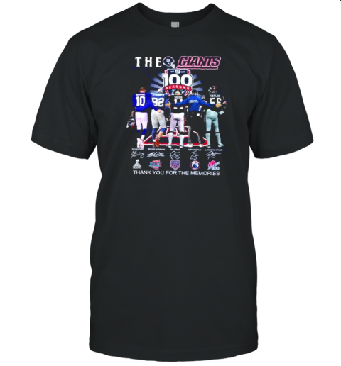 The Giants 100 Seasons Team Player Signature Thank You For The Memories T- Classic Men's T-shirt