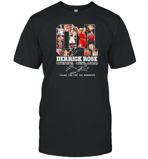 01 Derrick Rose Thank You For The Memories Signature T-Shirt