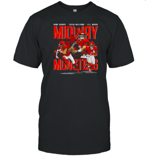 Caleb Williams Chicago Midway Monsters Football Design T-Shirt