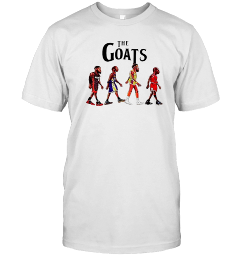 Goat Basketball Lebron James Kobe Bryant Michael Jordan Wilt Chamberlin Lakers Bulls Miami Heat NBA Champions T-Shirt