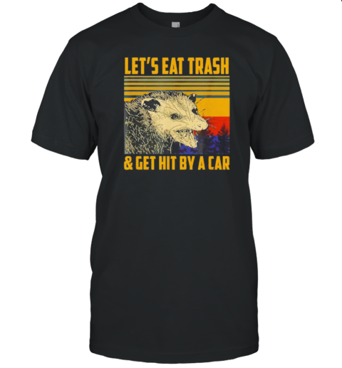 Let'S Eat Trash And Get Hit By A Car Possum Vintage T- Classic Men's T-shirt