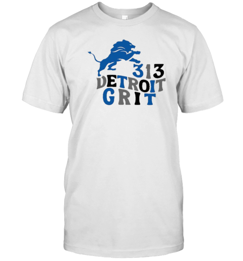 Lions Football Logo Detroit Grit 313 Superbowl Claw T- Classic Men's T-shirt